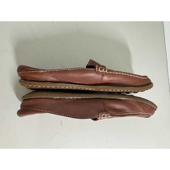 Born Slip-On Loafer Mule Women US 7.5 Brown Leather Comfort Preppy Driving - Picture 5 of 9